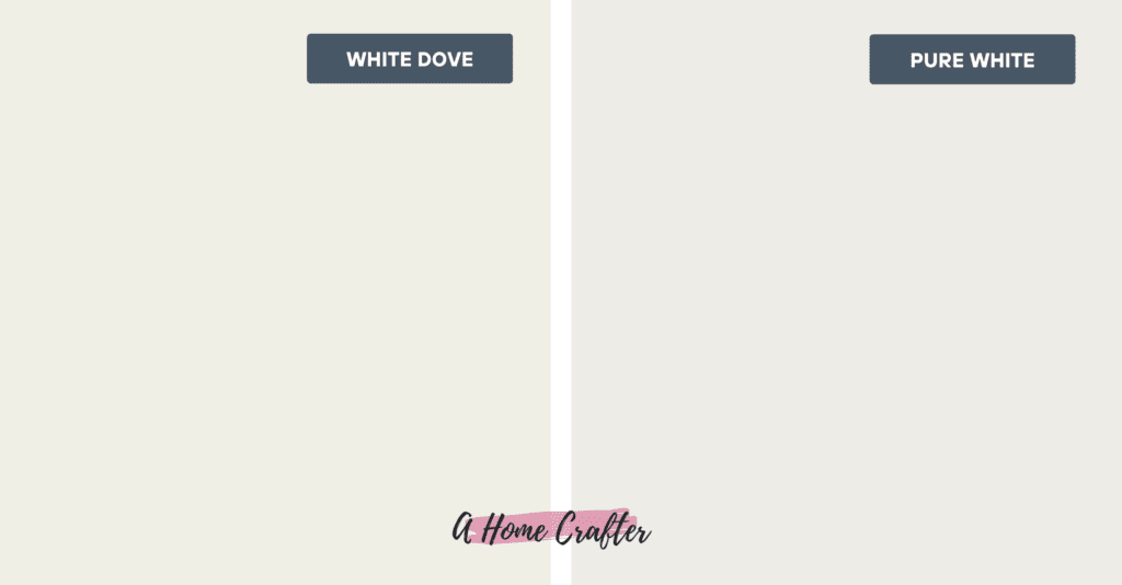 benjamin moore white dove vs. pure white